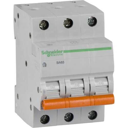 Выключатель автоматический Schneider Electric Домовой 3п C 6А ВА63 4.5кА картинка